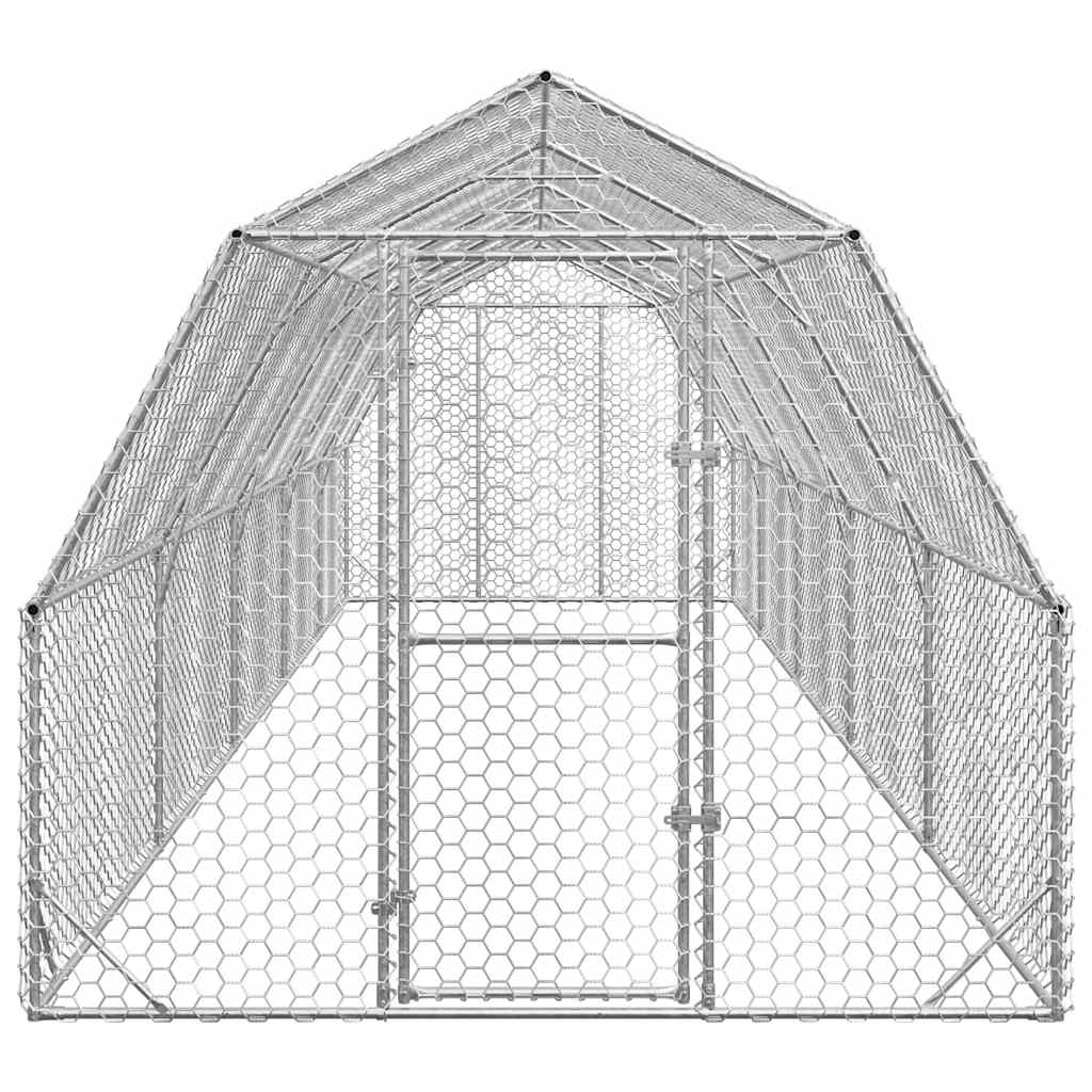 Kippenren 2,5x10x2,25 m gegalvaniseerd staal