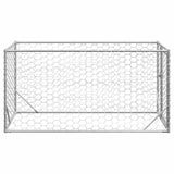 Hondenkennel voor buiten met deur 2x1x1 m gegalvaniseerd staal