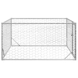 Hondenkennel voor buiten met deur 2x2x1 m gegalvaniseerd staal