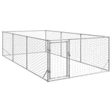 Hondenkennel voor buiten met deur 2x4x1 m gegalvaniseerd staal