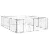 Hondenkennel voor buiten met deur 3x4x1 m gegalvaniseerd staal