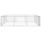 Hondenkennel voor buiten met deur 3x4x1 m gegalvaniseerd staal