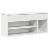 Schoenenbank 102x30,5x45 cm bewerkt hout wit