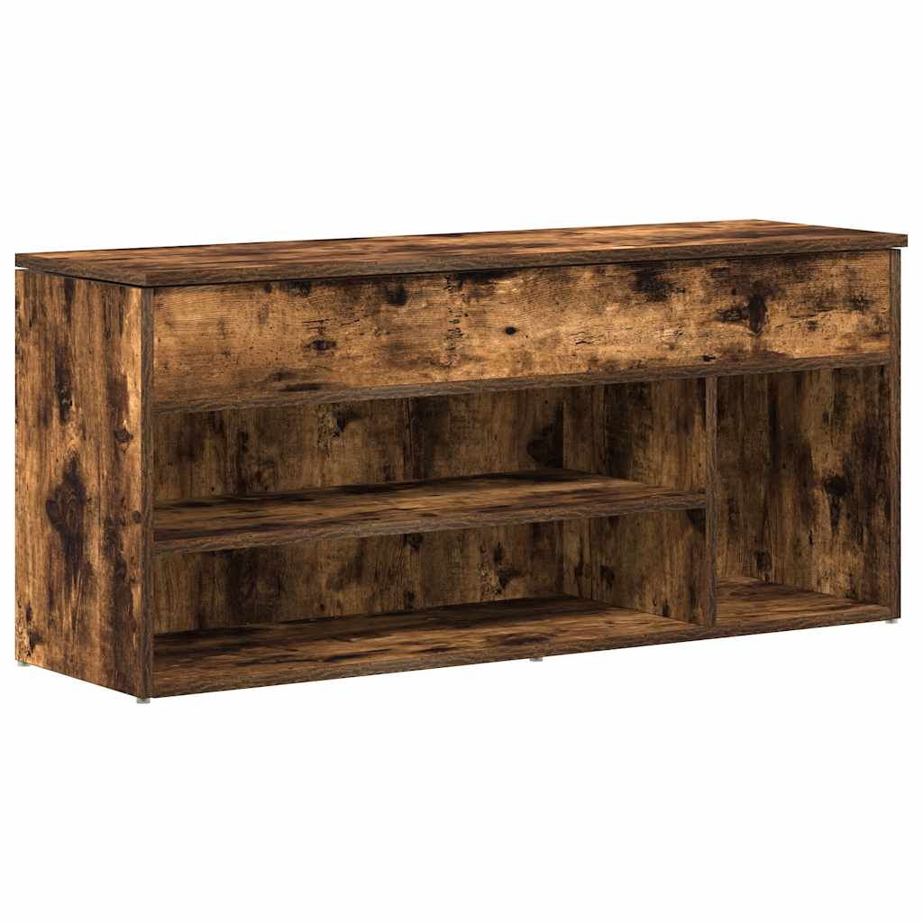 Schoenenbank 102x30,5x45 cm bewerkt hout gerookt eikenkleurig