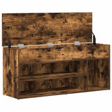 Schoenenbank 102x30,5x45 cm bewerkt hout gerookt eikenkleurig