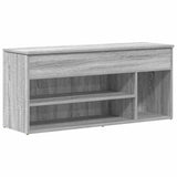 Schoenenbank 102x30,5x45cm bewerkt hout grijs sonoma eikenkleur