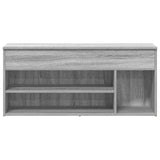 Schoenenbank 102x30,5x45cm bewerkt hout grijs sonoma eikenkleur