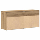 Schoenenbank 102x30,5x45 cm bewerkt hout artisanaal eikenkleur