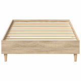 Bedframe 100x200cm in sonoma eikenkleur met lattenbodem (zonder matras)