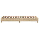 Bedframe 100x200cm in sonoma eikenkleur met lattenbodem (zonder matras)