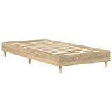 Bedframe 100x200cm in sonoma eikenkleur met lattenbodem (zonder matras)