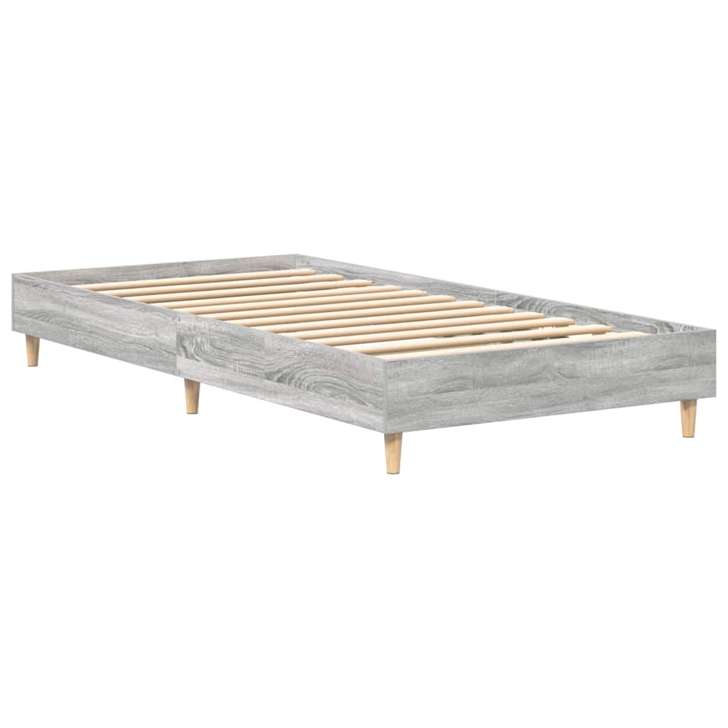 Bedframe 100x200 cm zonder matras in grijs sonoma spaanplaat