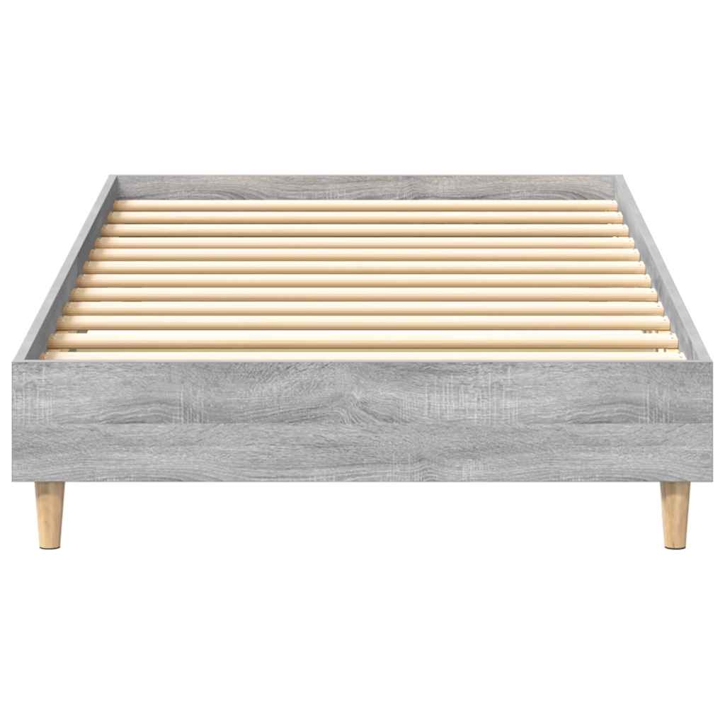 Bedframe 100x200 cm zonder matras in grijs sonoma spaanplaat