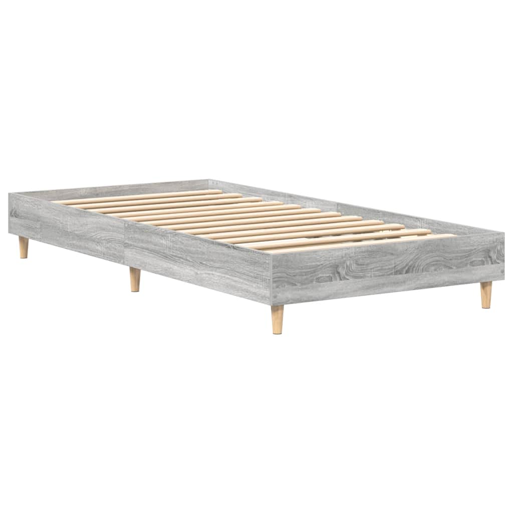 Bedframe 100x200 cm zonder matras in grijs sonoma spaanplaat
