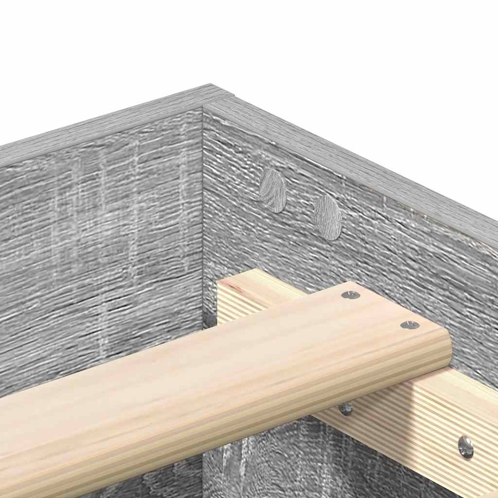 Bedframe 100x200 cm zonder matras in grijs sonoma spaanplaat