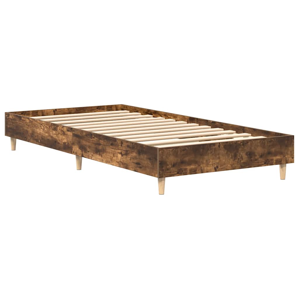 Bedframe 90x200 cm in gerookt eiken zonder matras