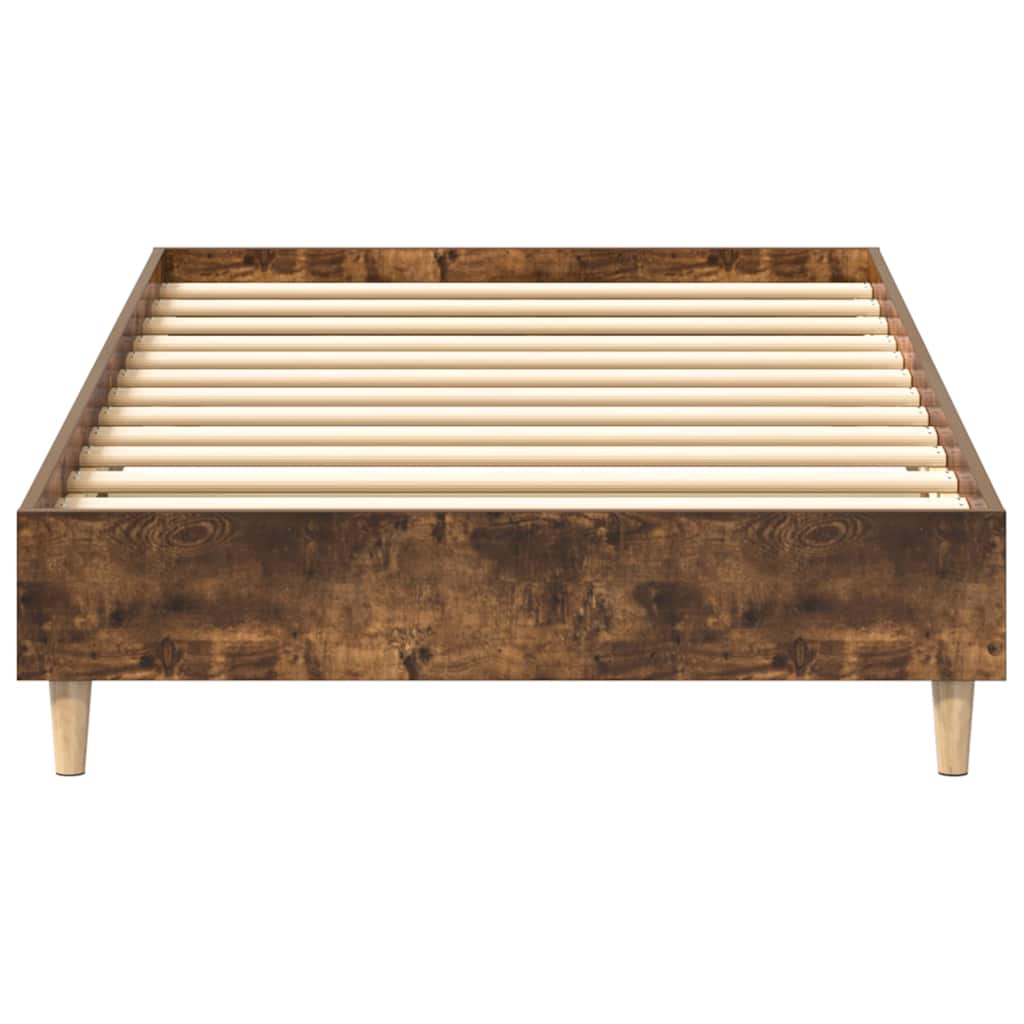 Bedframe 90x200 cm in gerookt eiken zonder matras