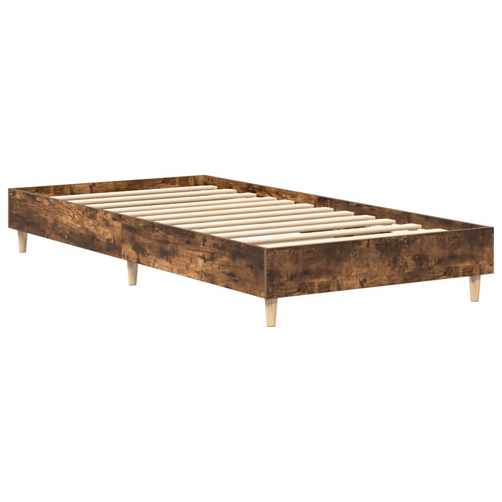 Bedframe 90x190 cm in gerookt eiken zonder matras