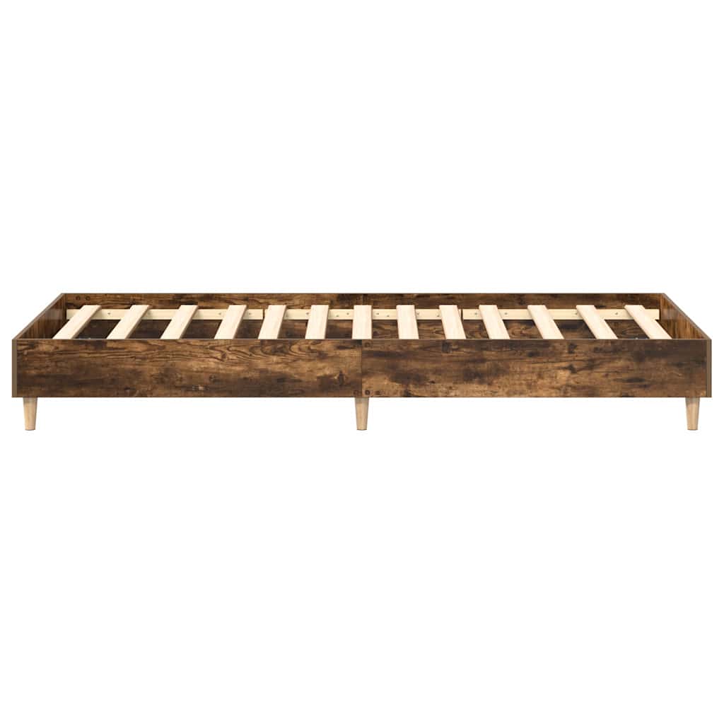 Bedframe 90x190 cm in gerookt eiken zonder matras