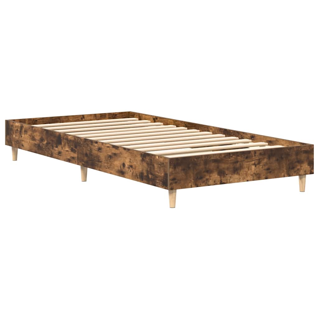 Bedframe 90x190 cm in gerookt eiken zonder matras