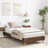 Bedframe 90x190 cm in bruine eikenkleur met lattenbodem (zonder matras)