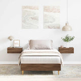 Bedframe 90x190 cm in bruine eikenkleur met lattenbodem (zonder matras)