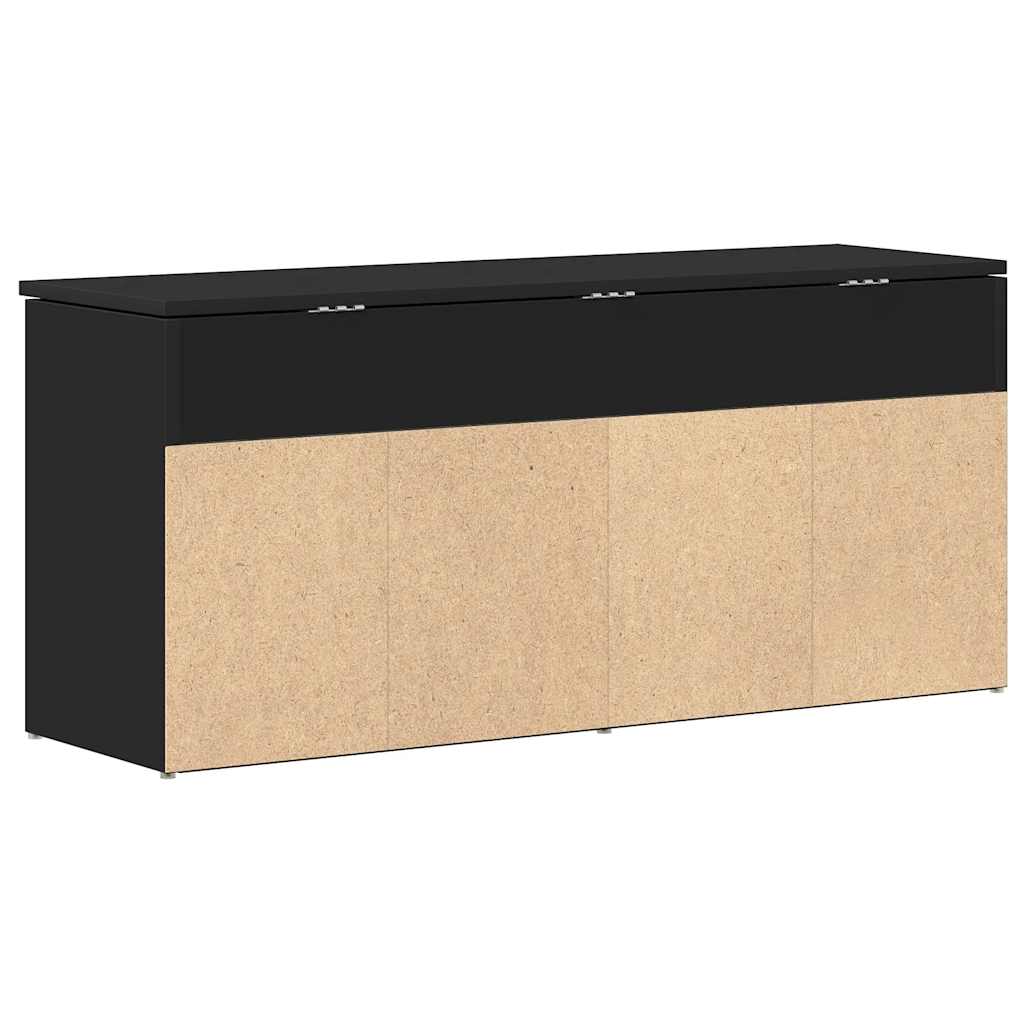 Schoenenbank 102x30,5x45 cm bewerkt hout zwart