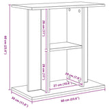 Aquariumstandaard 60x30x60 cm spaanplaat zwart eikenkleurig