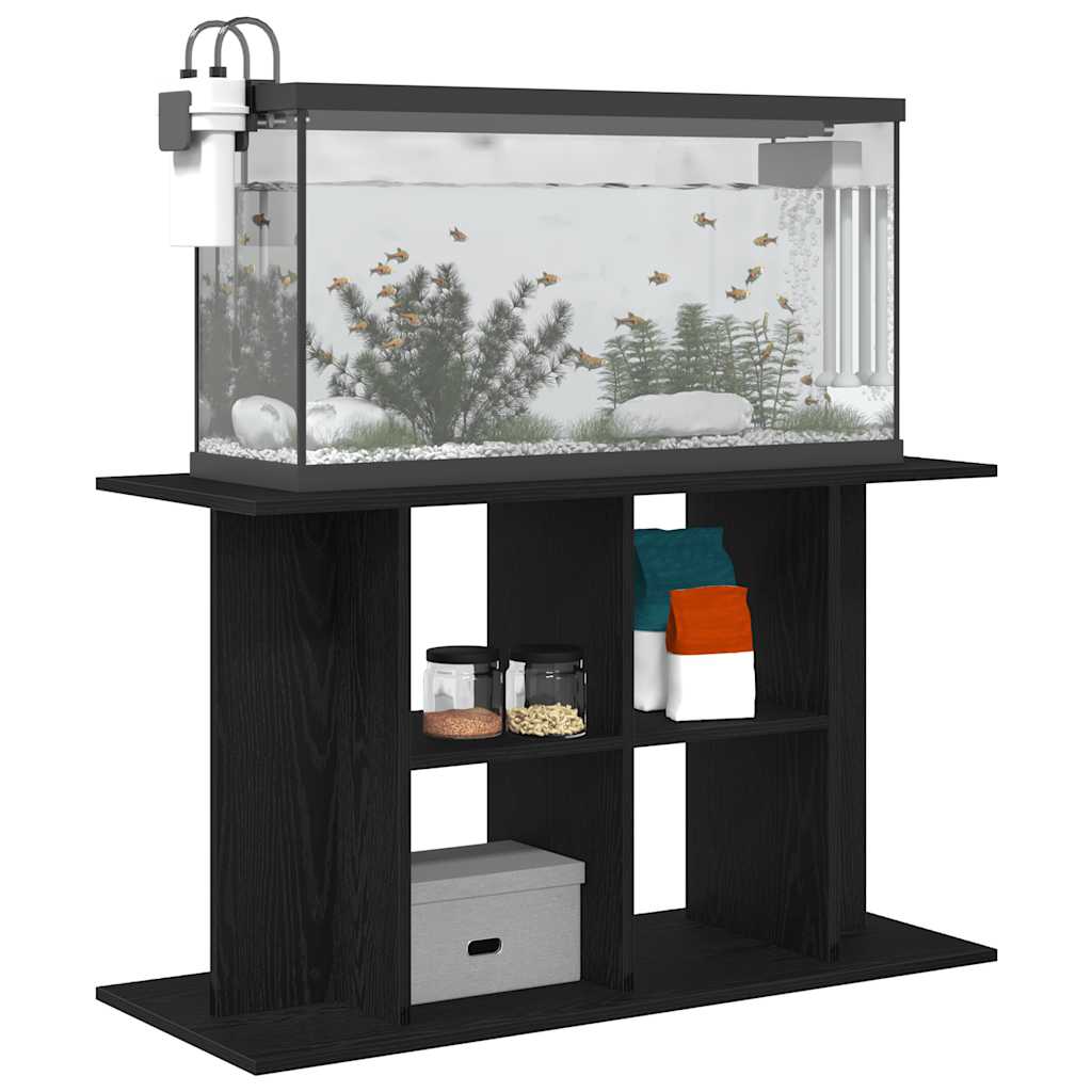 Aquariumstandaard 100x40x60 cm spaanplaat zwart eikenkleurig