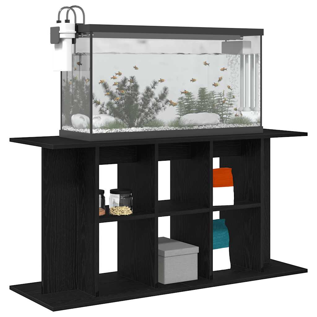 Aquariumstandaard 120x40x60 cm spaanplaat zwart eikenkleurig