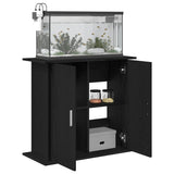 Aquariumstandaard 81x36x73 cm spaanplaat zwart eikenkleurig