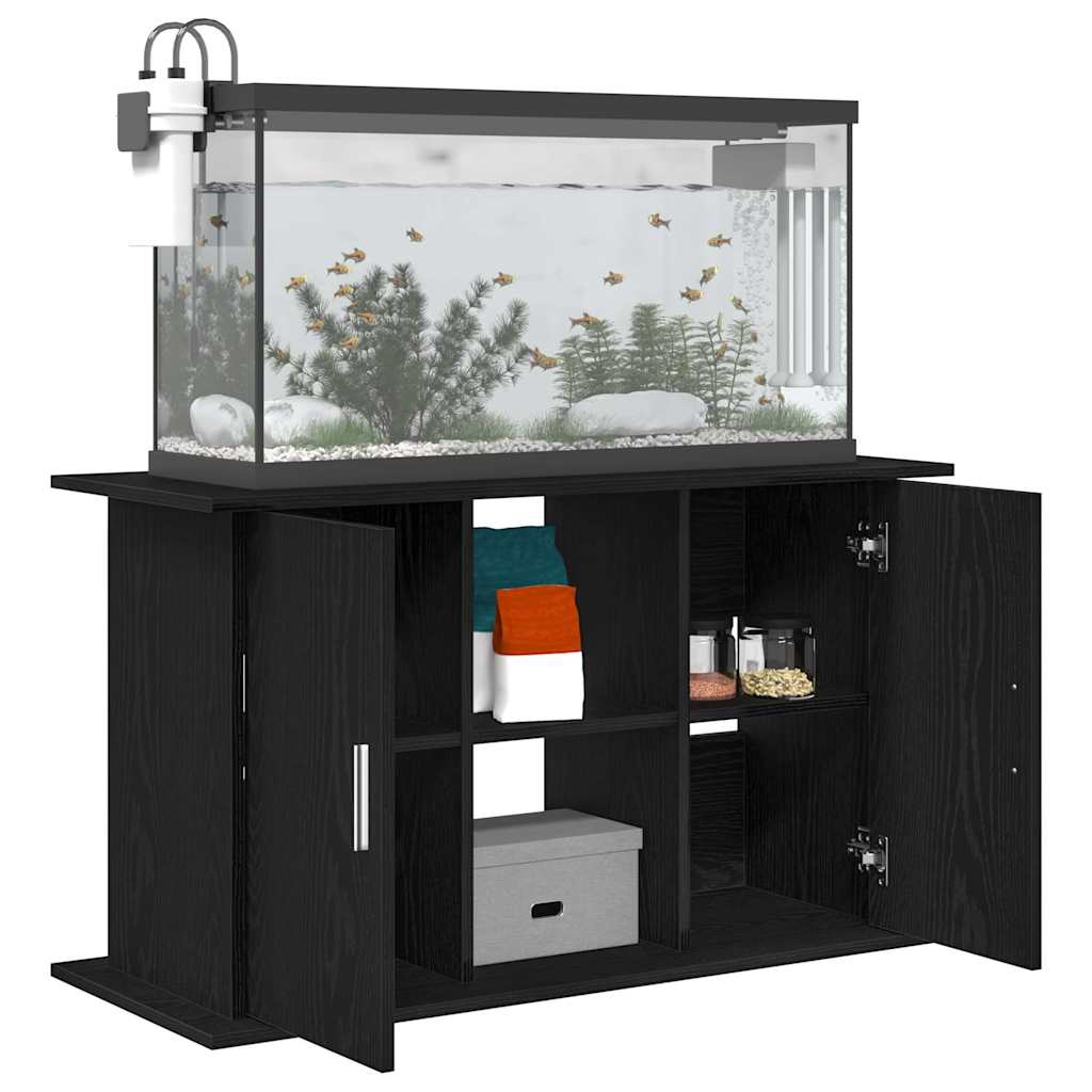 Aquariumstandaard 101x41x58 cm spaanplaat zwart eikenkleurig