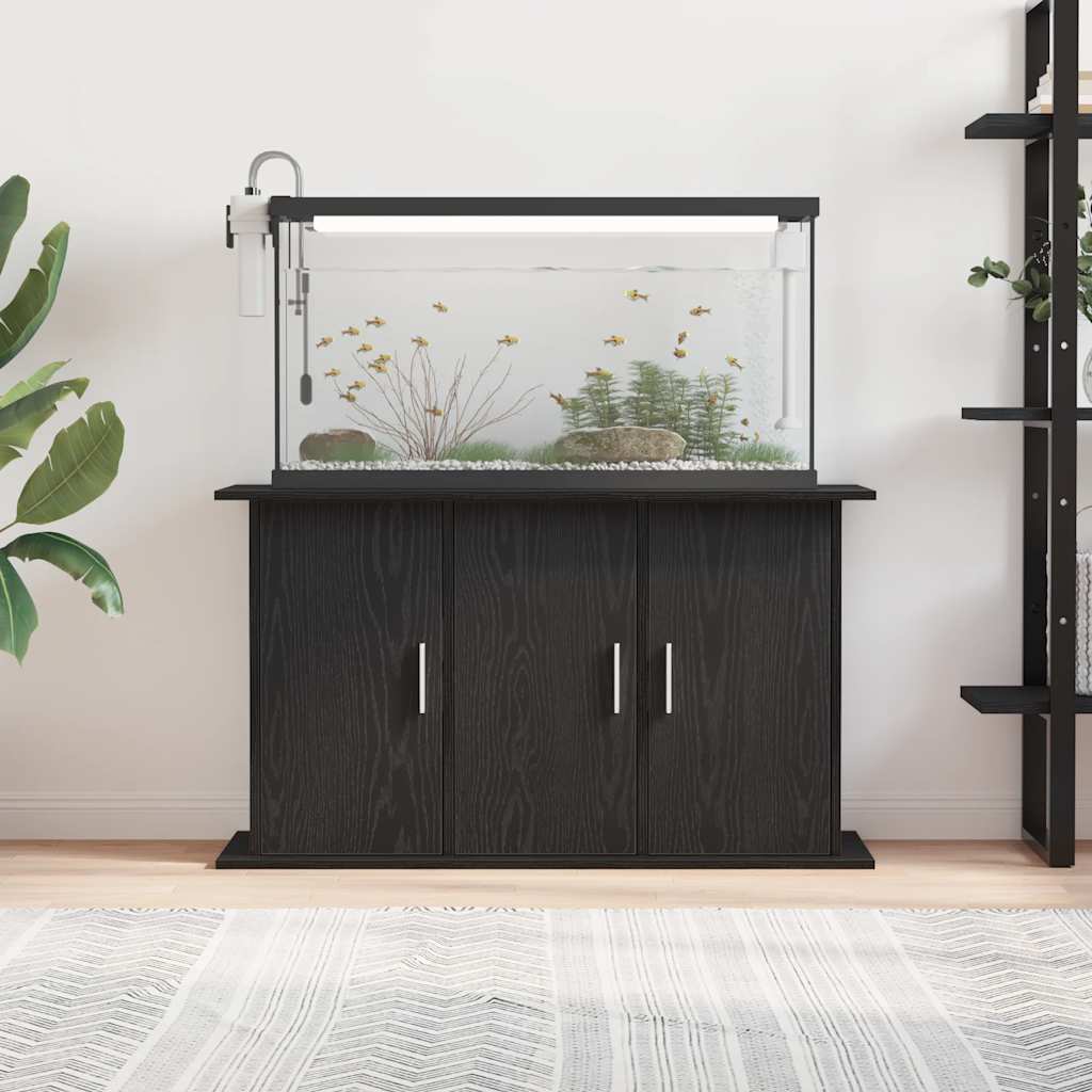 Aquariumstandaard 101x41x58 cm spaanplaat zwart eikenkleurig