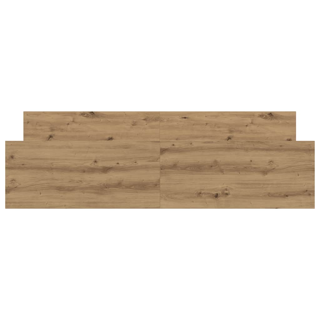 Artisanaal eiken bedframe zonder matras met multiplex lattenbodem