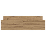 Artisanaal eiken bedframe zonder matras met multiplex lattenbodem