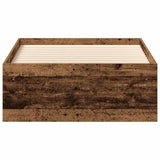 Bedframe 90x200 cm van oud bewerkt hout zonder matras met extra opbergruimte