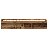 Bedframe 90x200 cm van oud bewerkt hout zonder matras met extra opbergruimte