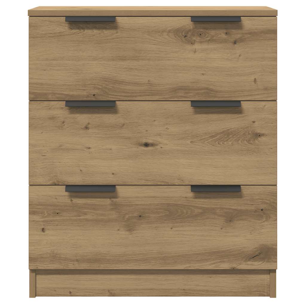 Dressoirs 3 st 60x30x70 cm bewerkt hout artisanaal eikenkleurig - AllerleiShop