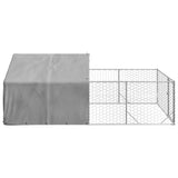 Hondenkennel met ren 4x2x1,5 m gegalvaniseerd staal