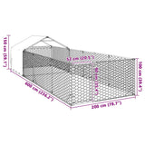 Hondenkennel met ren 6x2x1,5 m gegalvaniseerd staal