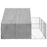 Hondenkennel met ren 3x3x1,9 m gegalvaniseerd staal