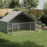 Hondenkennel met ren 3x3x1,9 m gegalvaniseerd staal