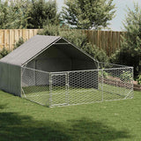 Hondenkennel met ren 4x3x1,9 m gegalvaniseerd staal