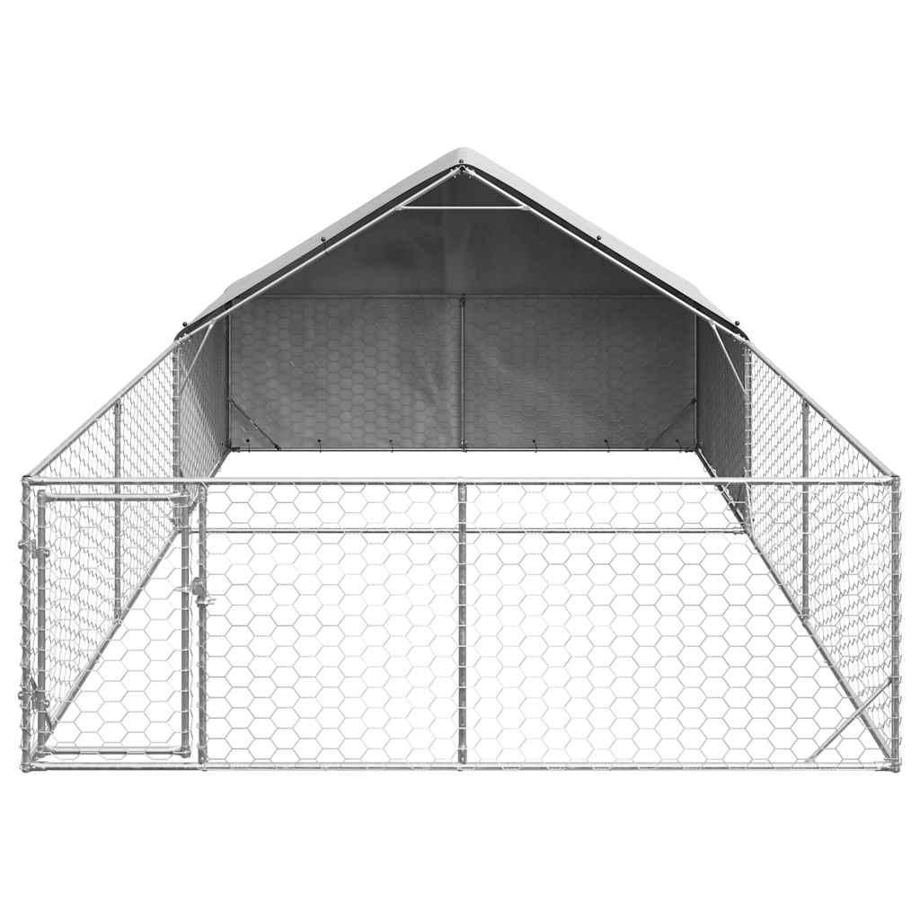 Hondenkennel met ren 6x3x1,9 m gegalvaniseerd staal