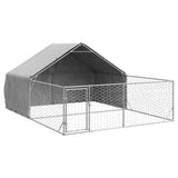 Hondenkennel met ren 5x3x1,9 m gegalvaniseerd staal