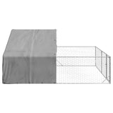 Hondenkennel met ren 5x3x1,9 m gegalvaniseerd staal