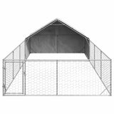 Hondenkennel met ren 7x3x1,9 m gegalvaniseerd staal