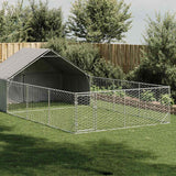 Hondenkennel met ren 7x3x1,9 m gegalvaniseerd staal