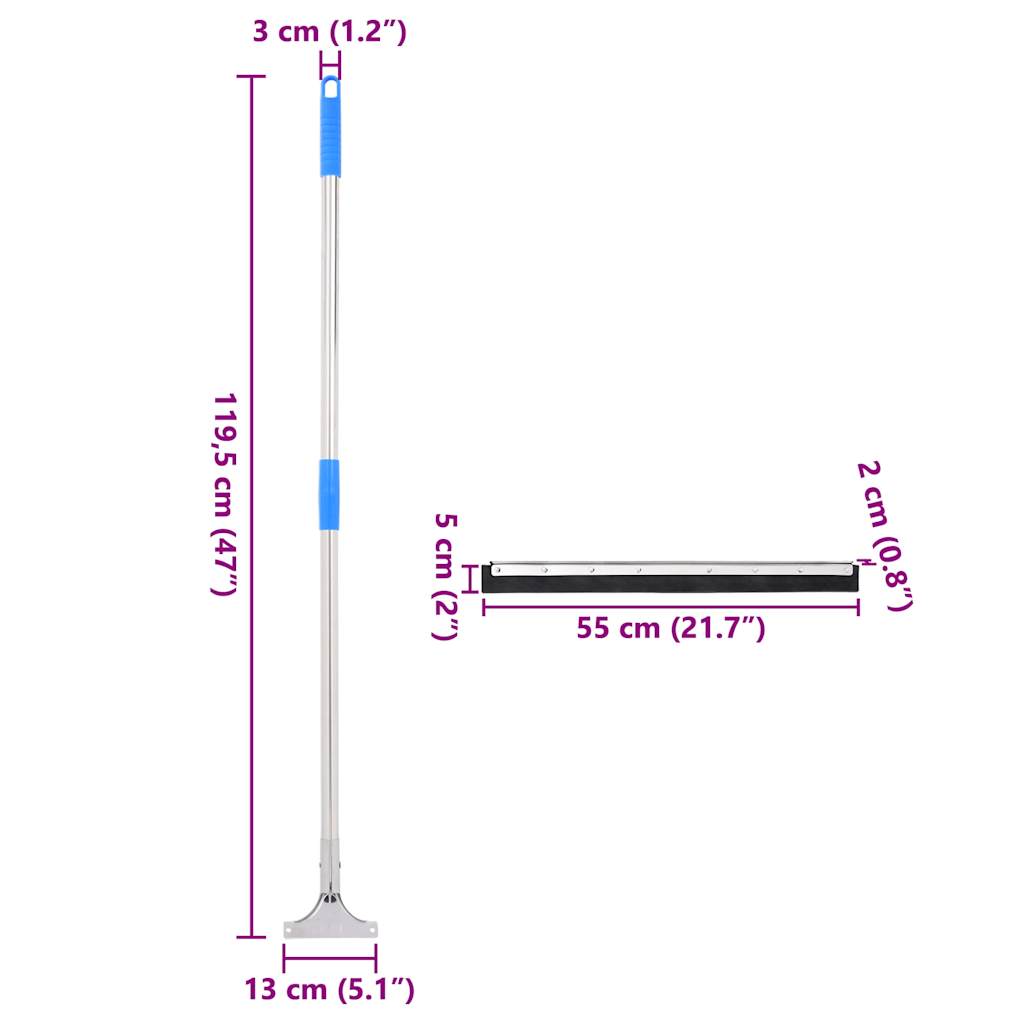 Vloertrekkers 5 st 55x119,5 cm staal en rubber - AllerleiShop