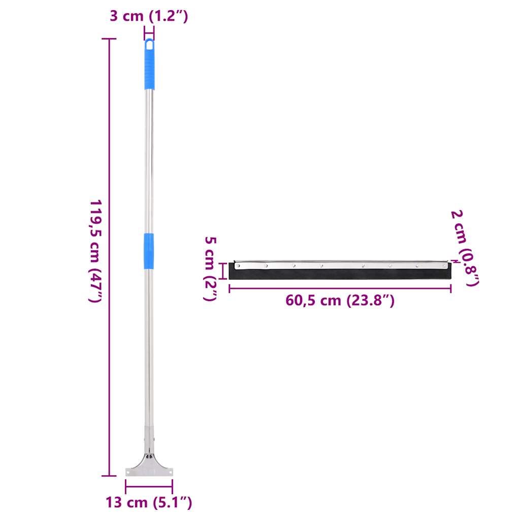 Vloertrekkers 5 st 60,5x119,5 cm staal en rubber - AllerleiShop